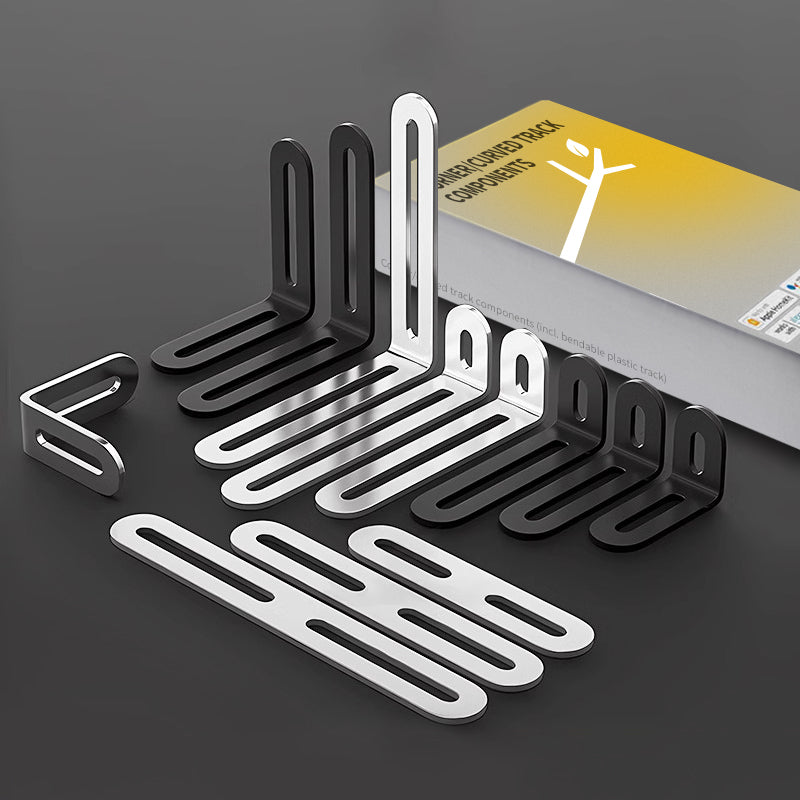 Corner/curved track components (incl. bendable plastic track)